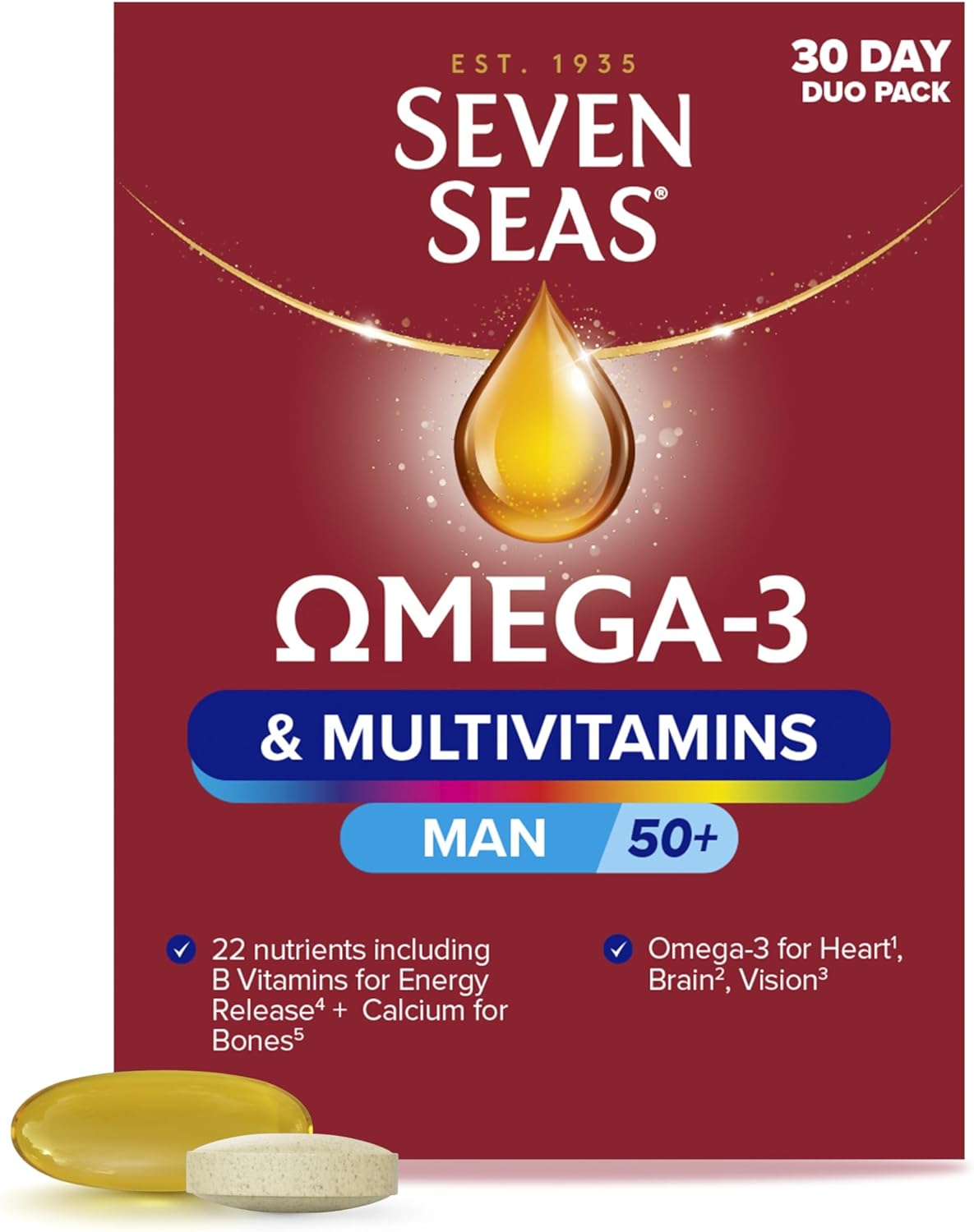 Seven Seas Omega-3 and Multivitamins Man 50 plus
