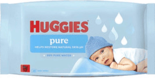 Huggies Pure Baby Wipes Plastic Free 48’s