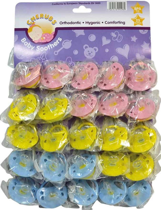 Cherubs Baby Soothers Card of 25
