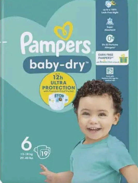 Pampers Baby-Dry Nappies Size 6