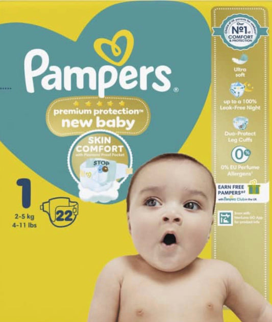 Pampers New Baby Premium Protection Nappies Size 1