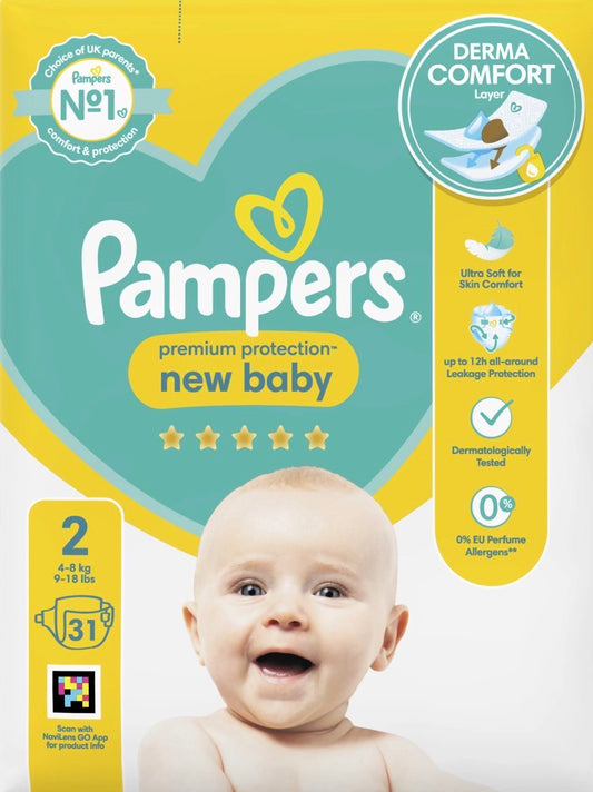 Pampers New Baby Premium Protection Nappies Size 2