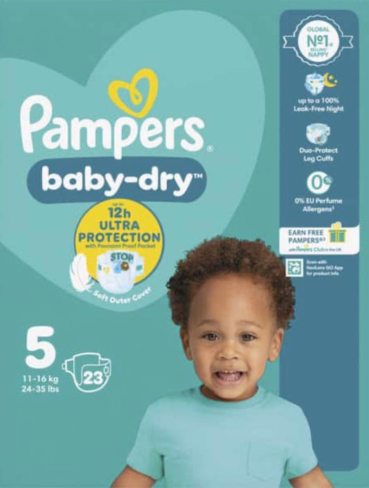 Pampers Baby-Dry Nappies Size 5