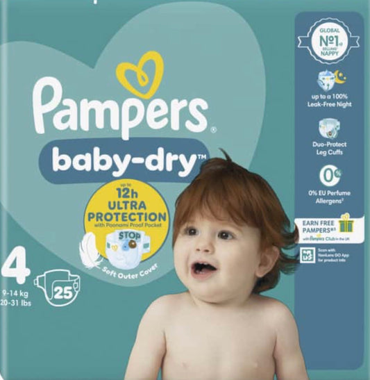 Pampers Baby-Dry Nappies Size 4
